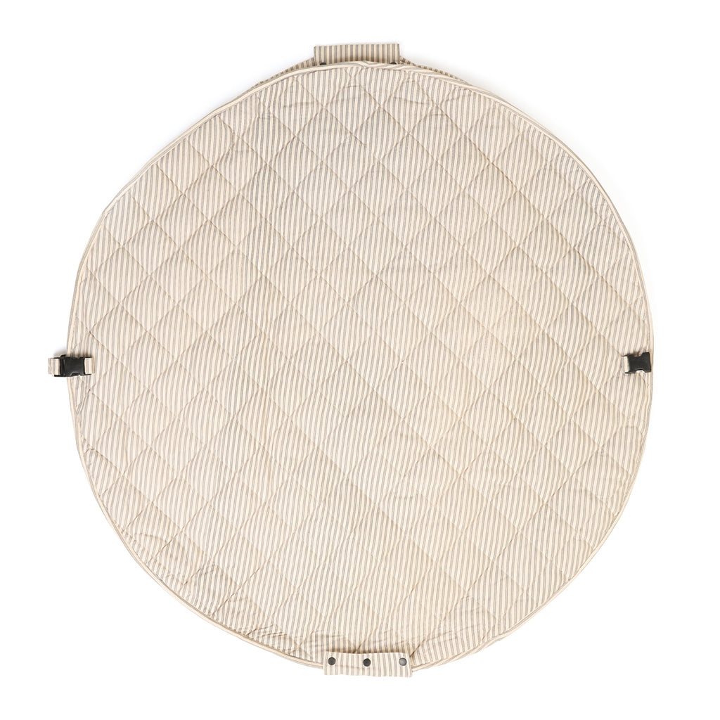 Play&Go To-i-én babytæppe, økologisk - Stripes blue