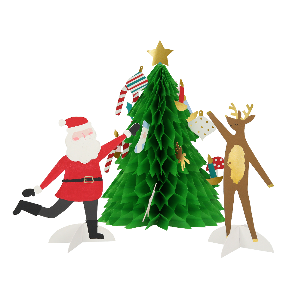 Meri Meri julekort, Festligt honningkamstræ