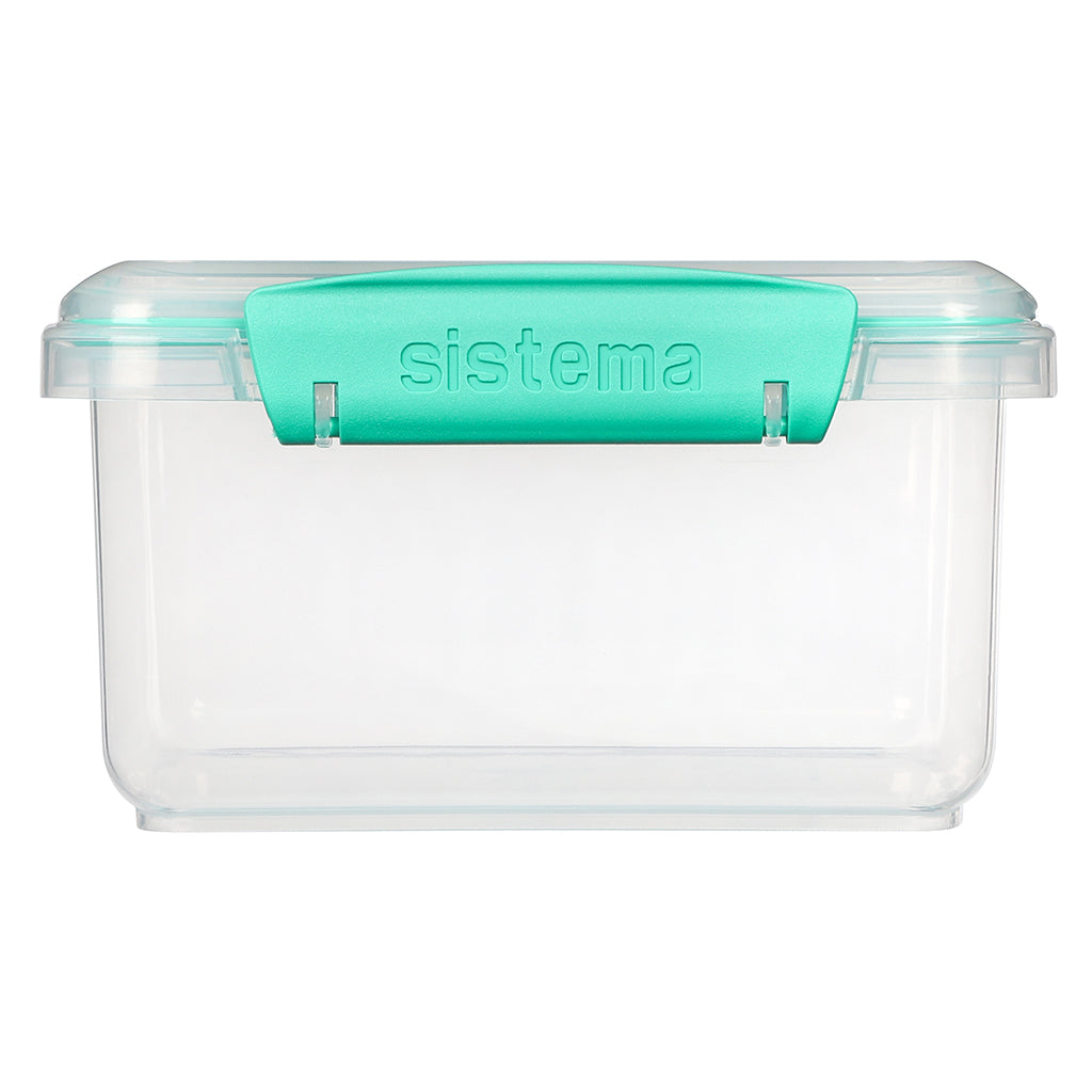 Sistema Lunch Plus lunchbox with 1 compartment and cutlery, 1.2 L – Minty teal