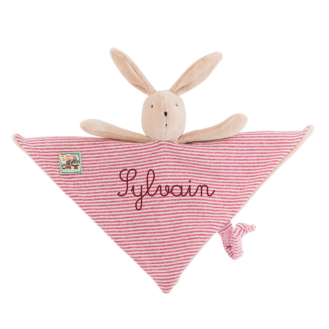 Moulin Roty Comfort Blanket, Sylvain the Rabbit - La Grande Famille