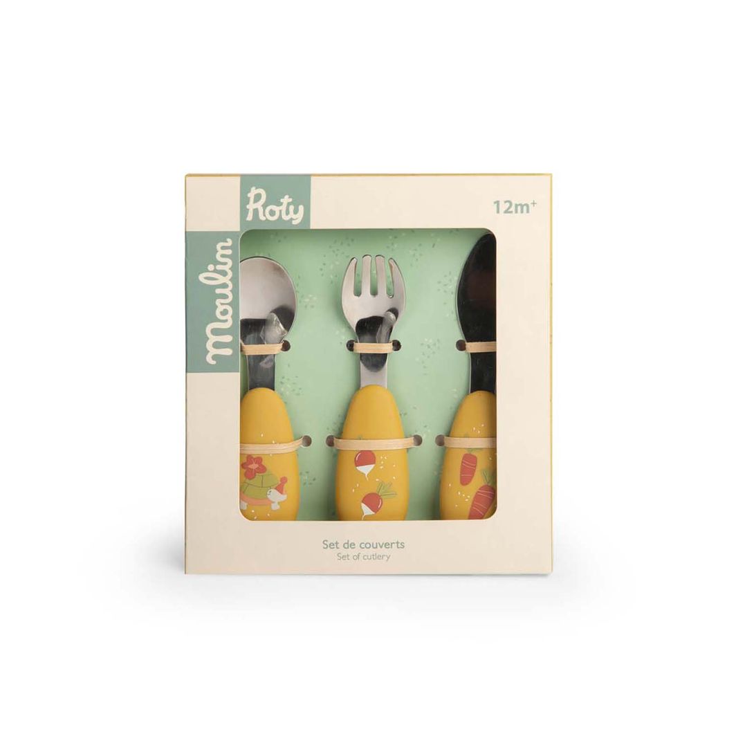 Moulin Roty My First Cutlery Set, Trois Petits Lapins