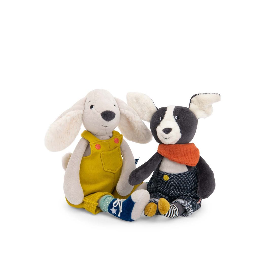 Moulin Roty Plush Toy, Puce the Dog 26 cm - Puce & Pilou
