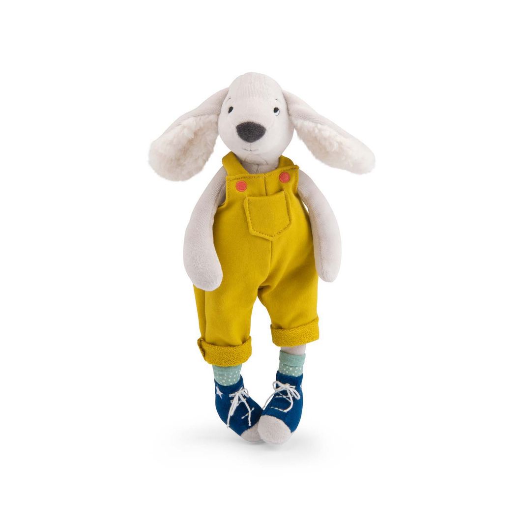 Moulin Roty Plush Toy, Pilou the Dog 37 cm - Puce & Pilou