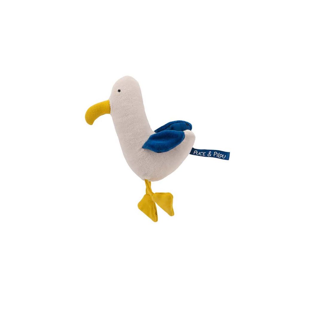 Moulin Roty Plush Toy with Rattle - Seagull Marco