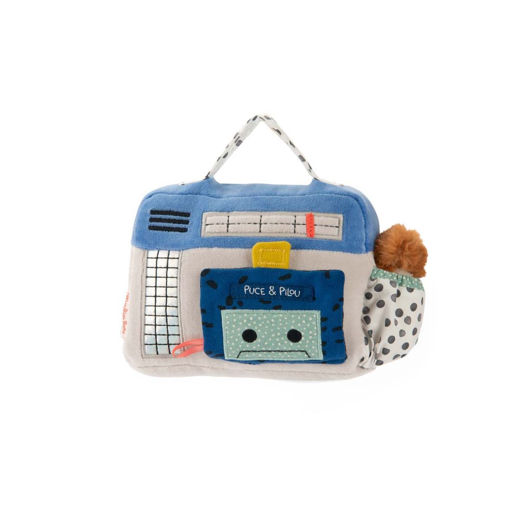 Moulin Roty Soft Toy with Wind-up Music, Radio 22 cm – Puce & Pilou