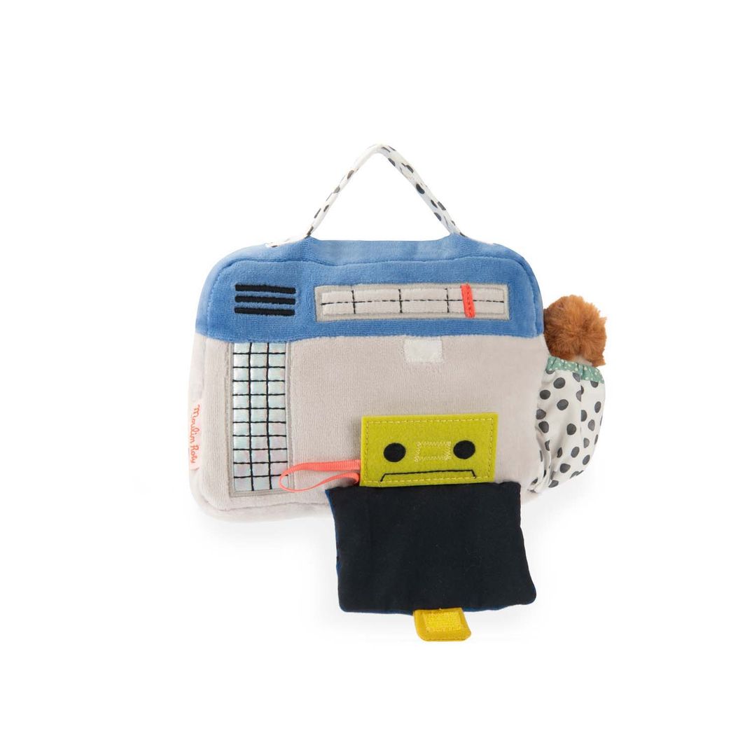 Moulin Roty Soft Toy with Wind-up Music, Radio 22 cm – Puce & Pilou