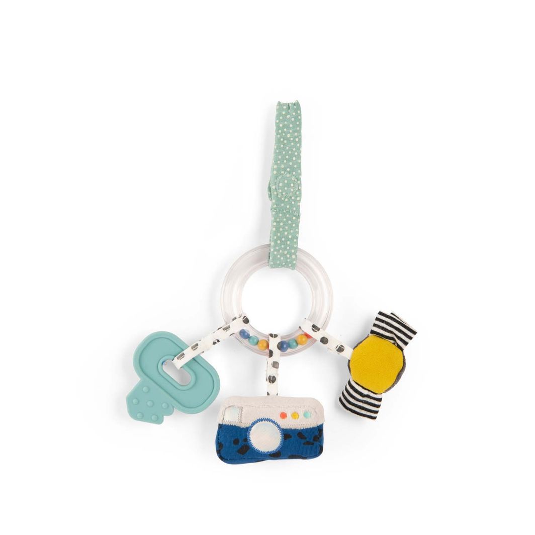 Moulin Roty Activity Ring with Teething Ring, Puce & Pilou