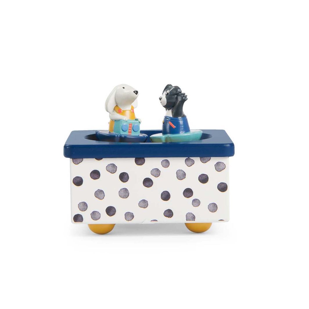 Moulin Roty, Musical Box, Rotating Animals - Puce & Pilou