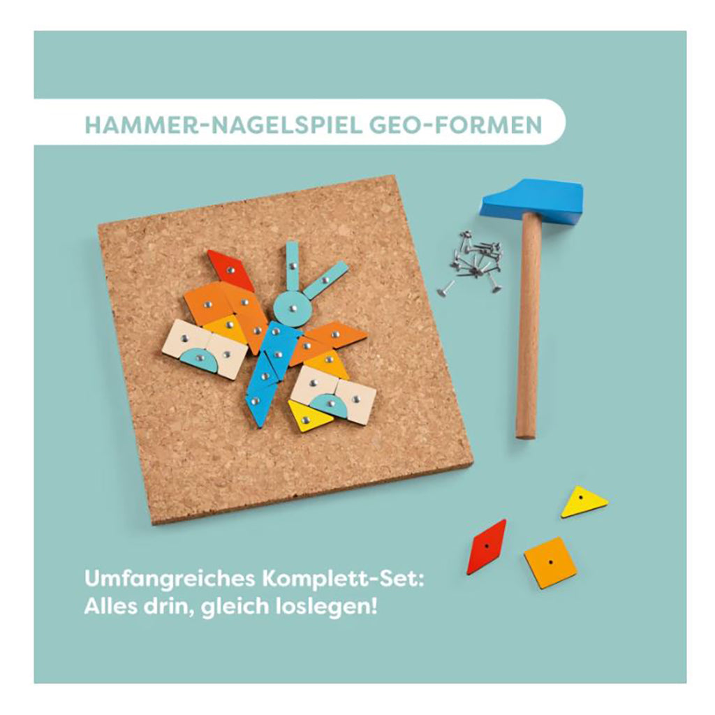 Haba Hammer Bench with Nails, Geometric Shapes