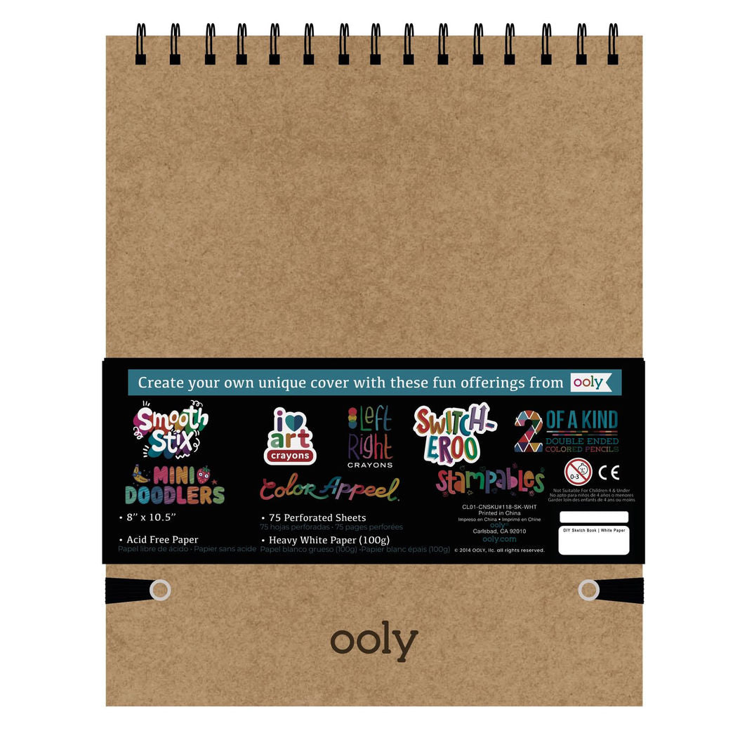 Ooly Sketchpad – DIY – White, 20.5 x 26.5 cm