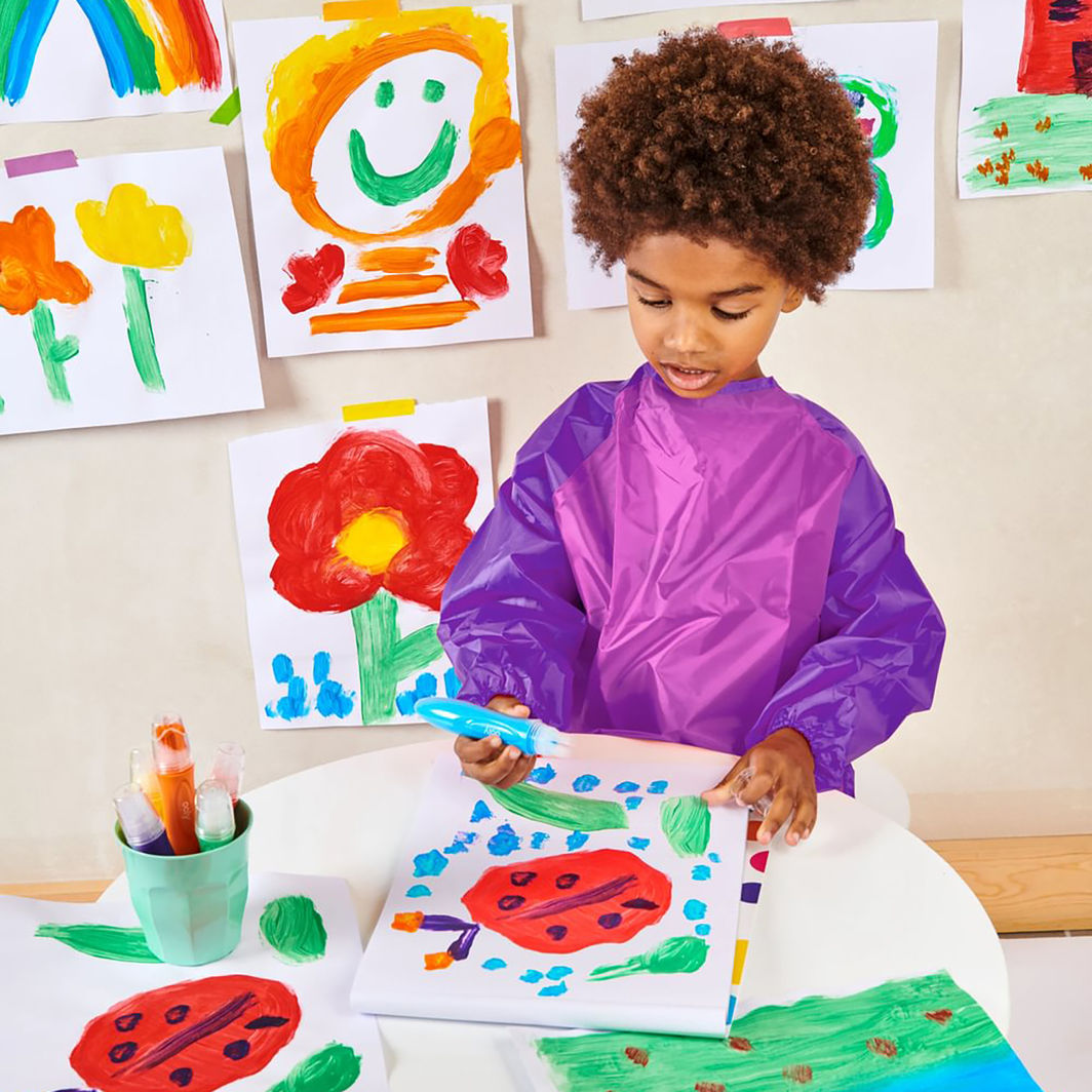 OOLY Poster Paint in Brush Set of 6, Easy Squeezy