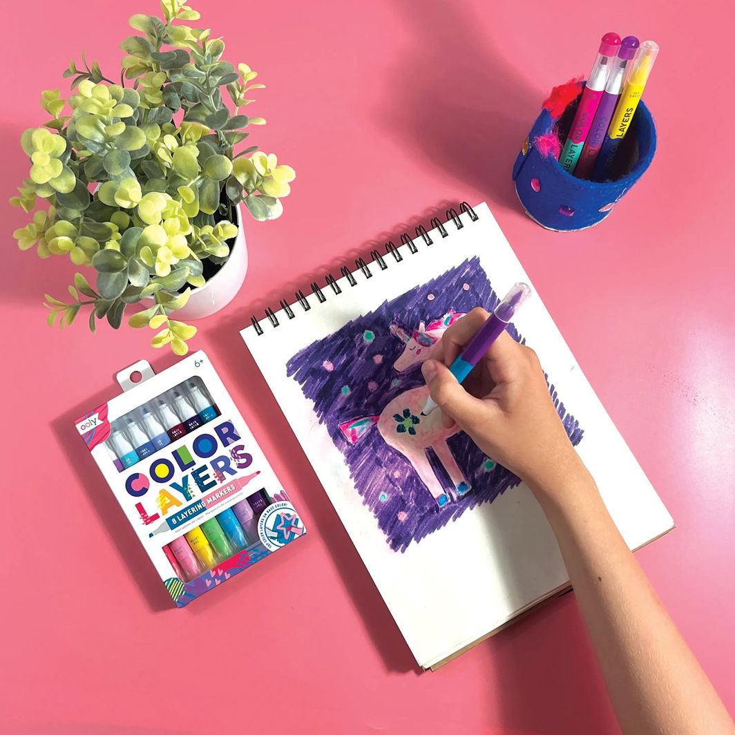 Ooly Marker Set, 8 Pieces, Double-Sided - Layered Creativity