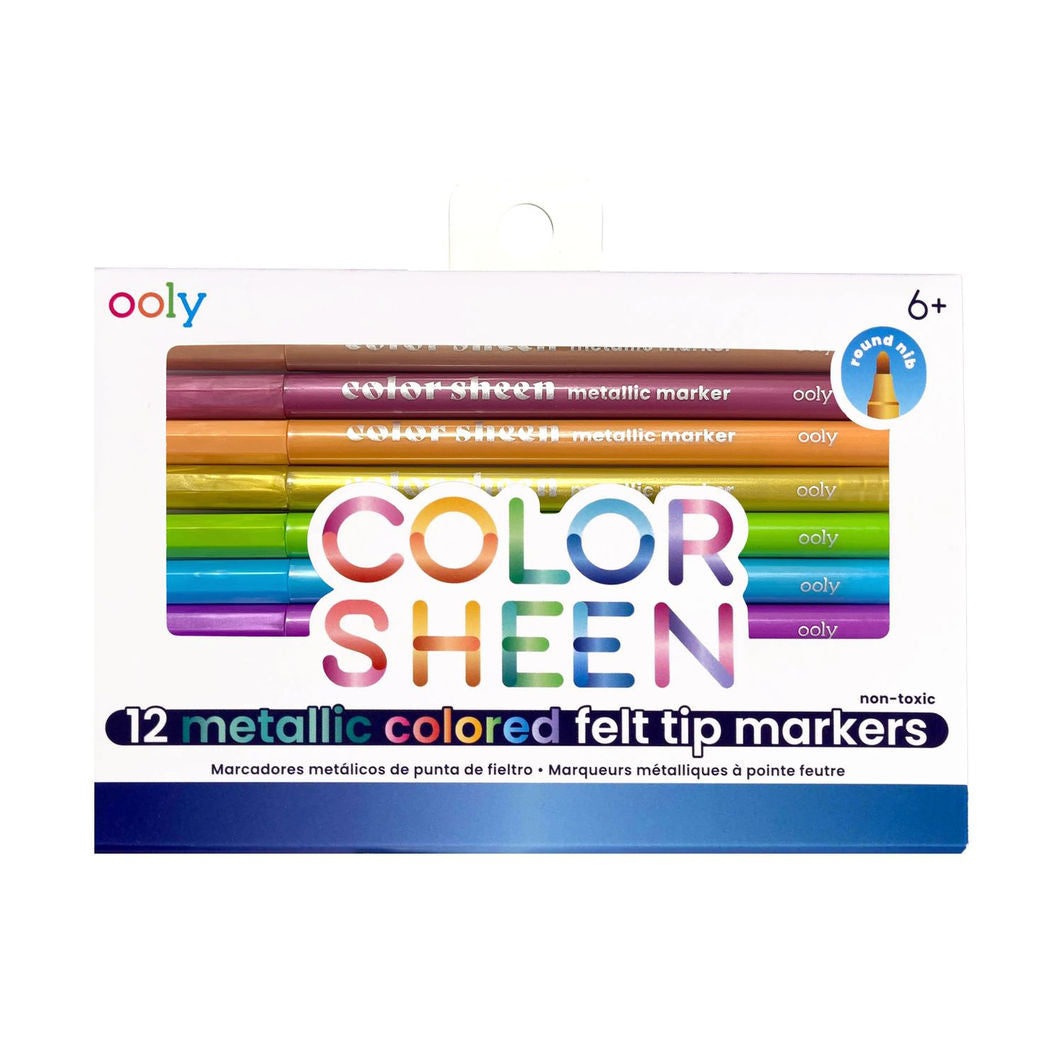 Ooly Marker Set of 12 – Color Sheen Metallic