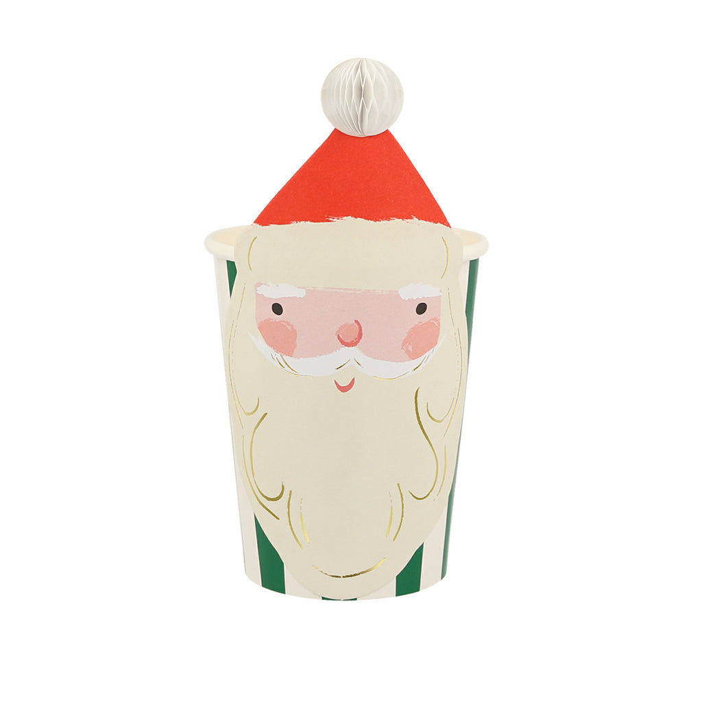 Meri Meri Paper Cups, Christmas Honeycomb - Set of 8