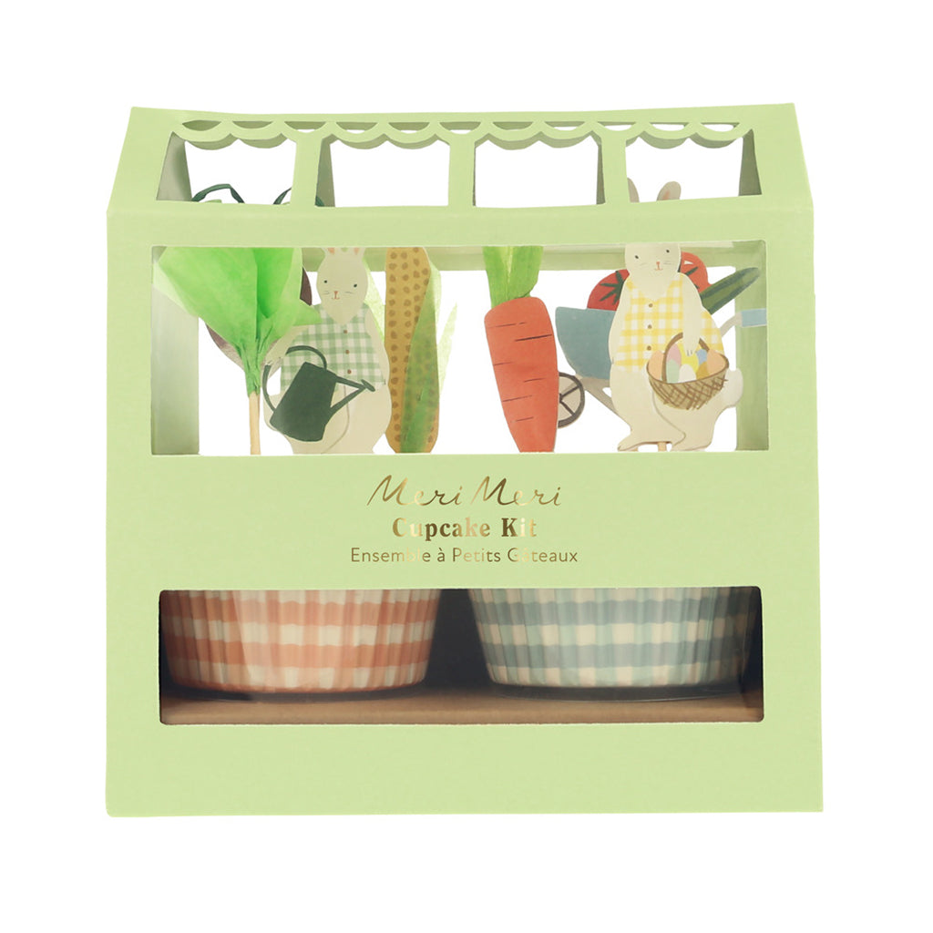 Meri Meri Cupcake Set, Bunny Greenhouse