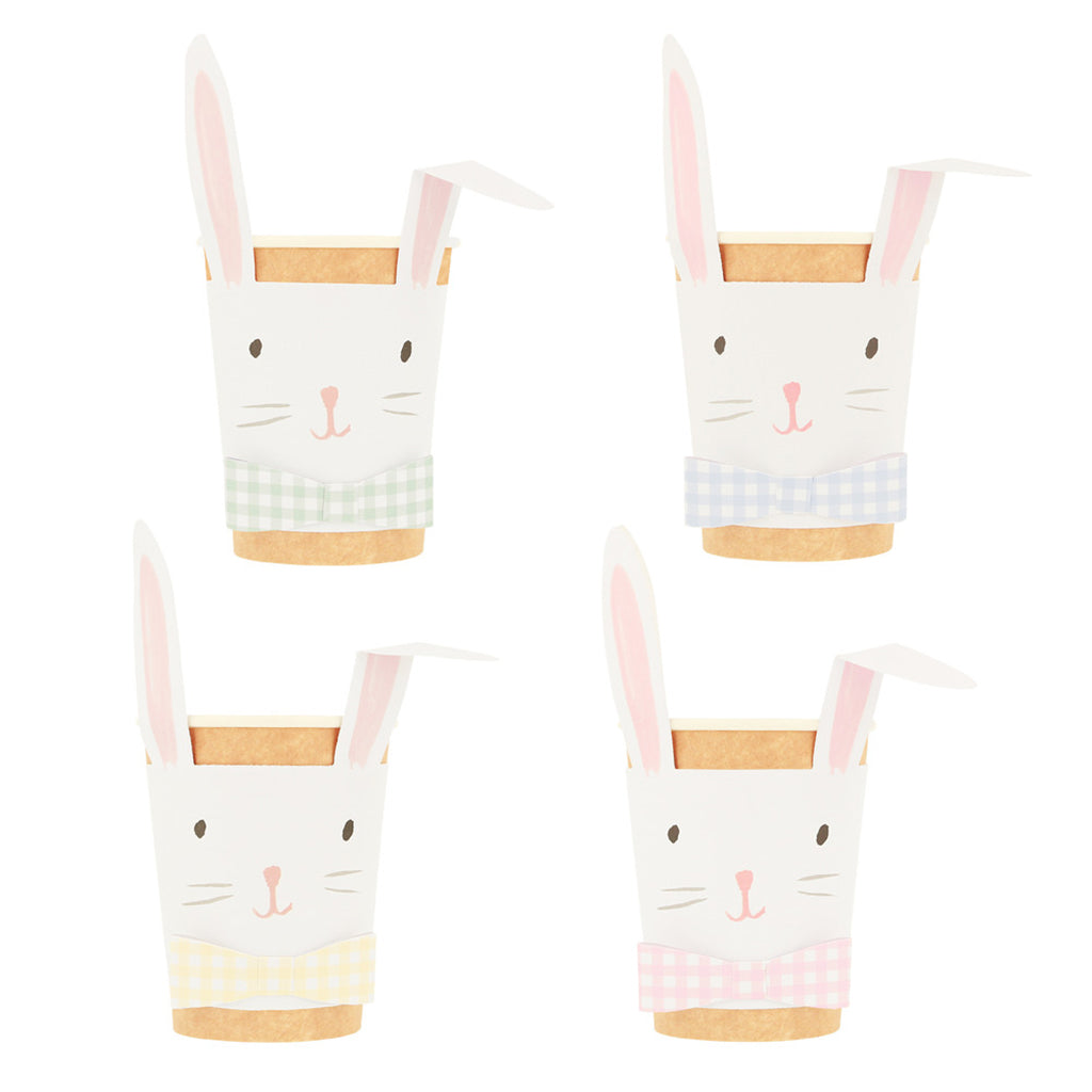Meri Meri Paper Cups, Lop Eared Bunny - Set of 8