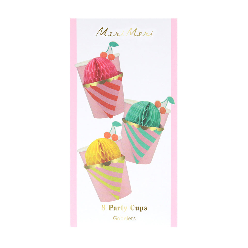 Meri Meri Paper Cups, Ice Cream - Set of 8.