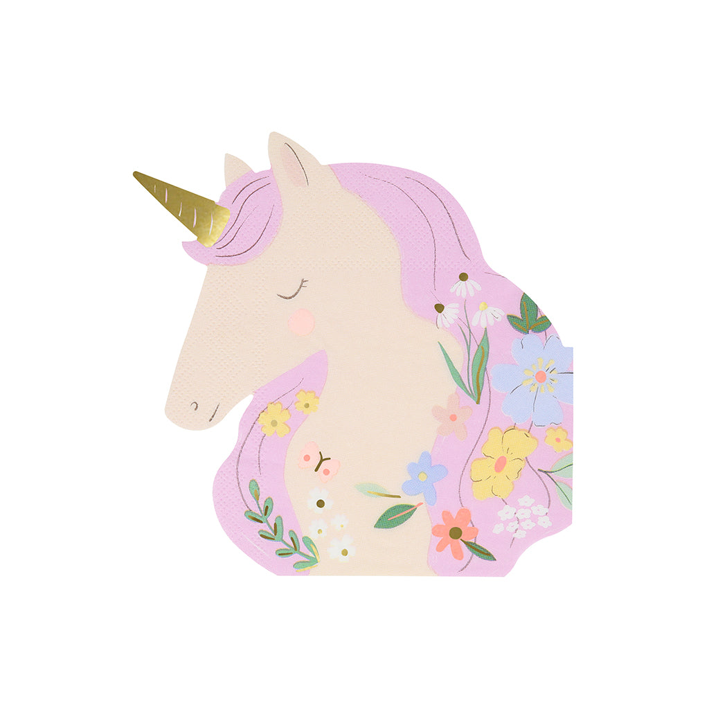 Meri Meri Napkins, Meadow Unicorns - Set of 16