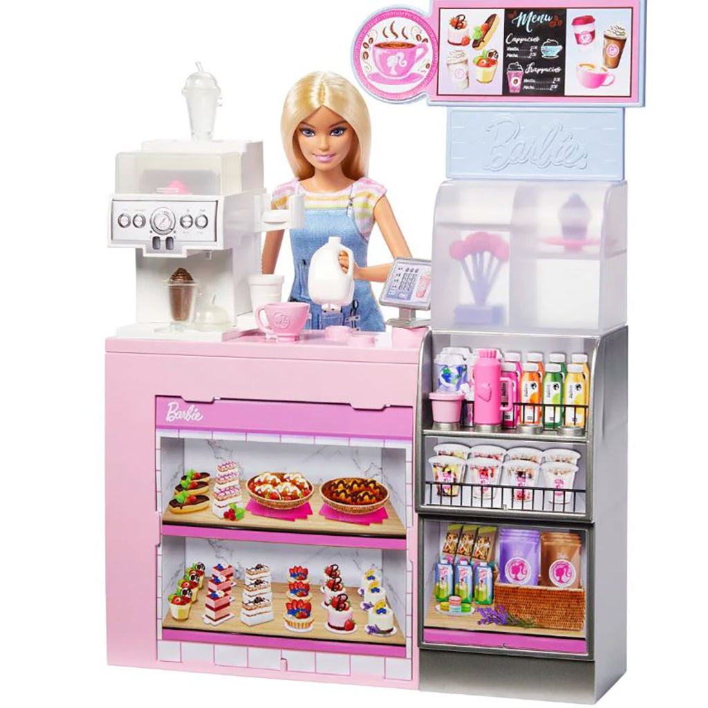 Barbie Career Coffee Shop, Barbie Doll with Coffee Bar