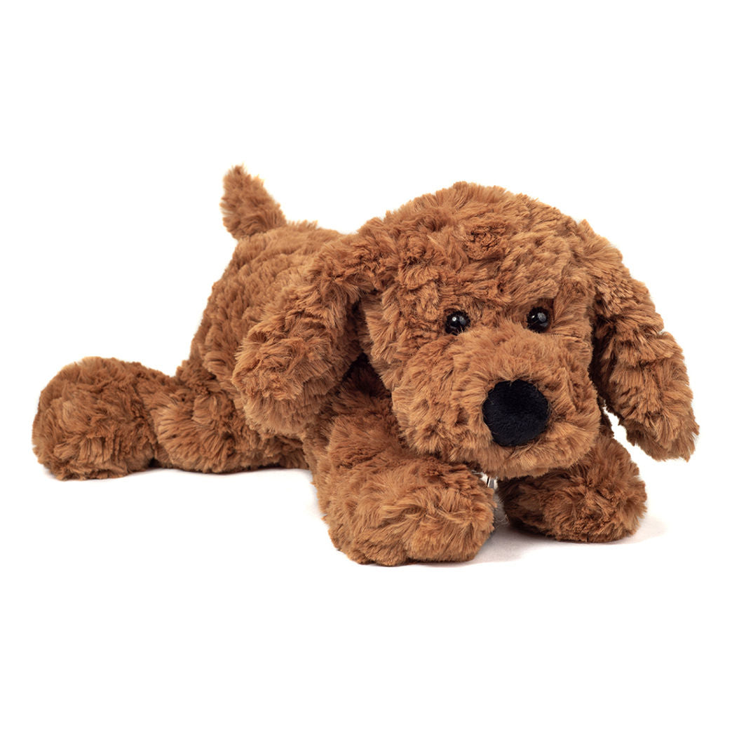 Teddy Hermann bamse, Liggende hund, brun - 30 cm