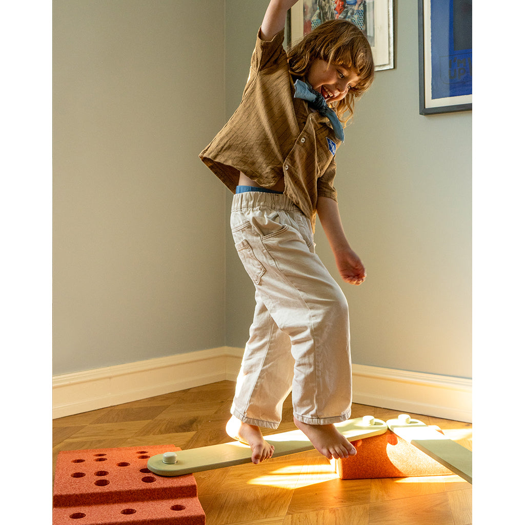 Modu Beams Wooden Balance Beams, Activity Toy - Dusty Green