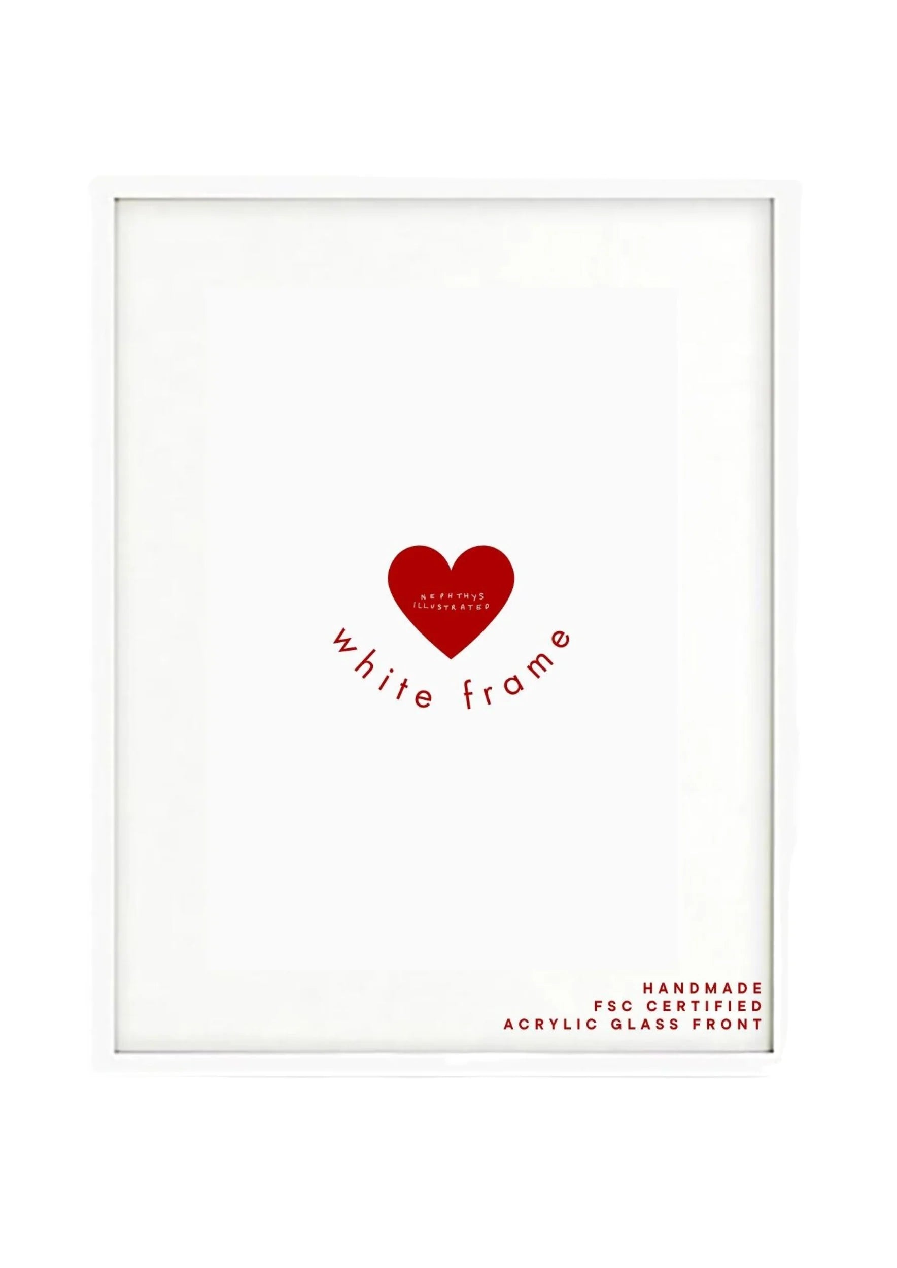 Nephthys Illustrated Frame, White Wood - A4