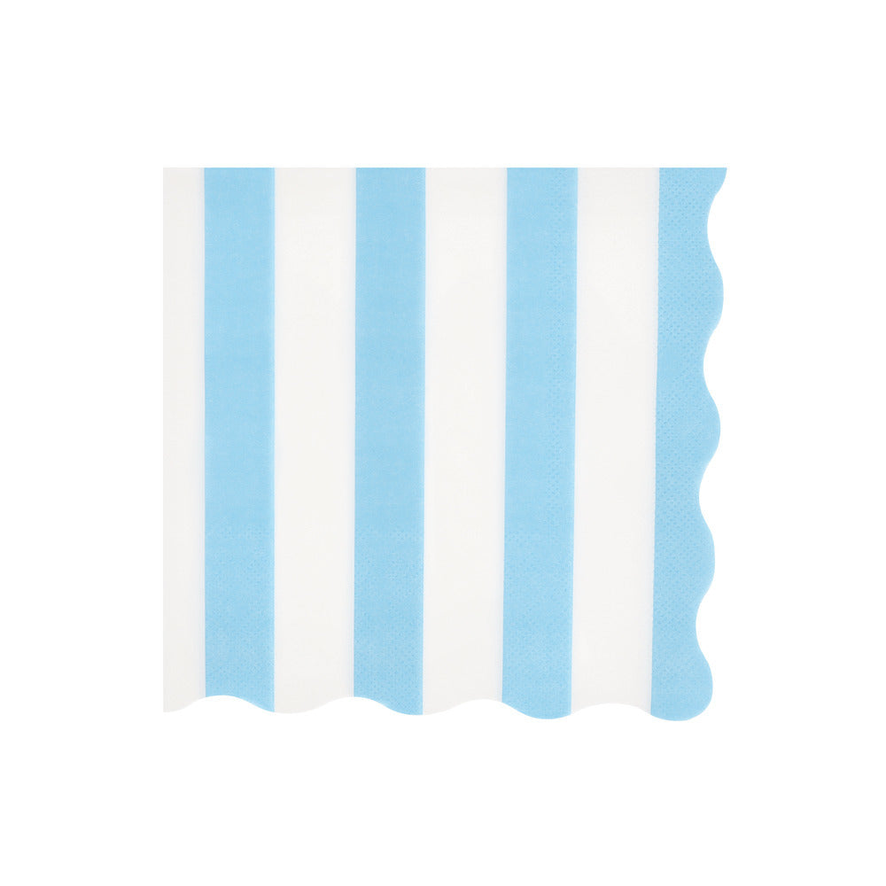 Meri Meri Napkins, Beach Striped Size L - Pack of 16