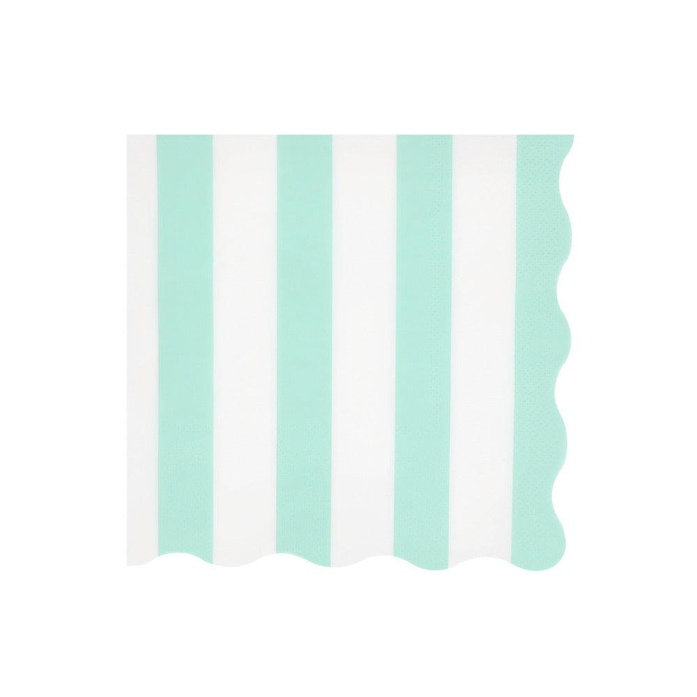 Meri Meri Napkins, Beach Striped Size L - Pack of 16