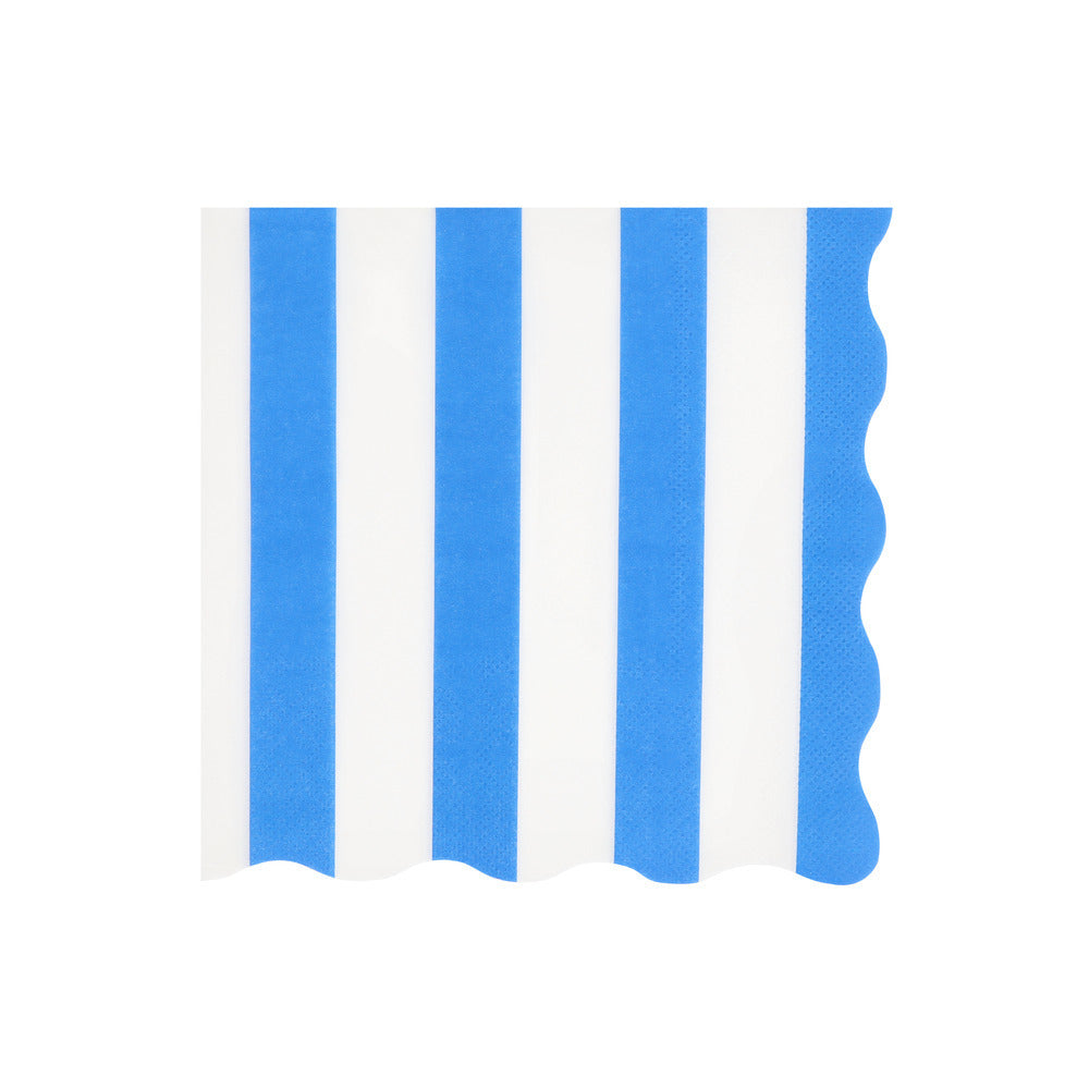 Meri Meri Napkins, Beach Striped Size L - Pack of 16