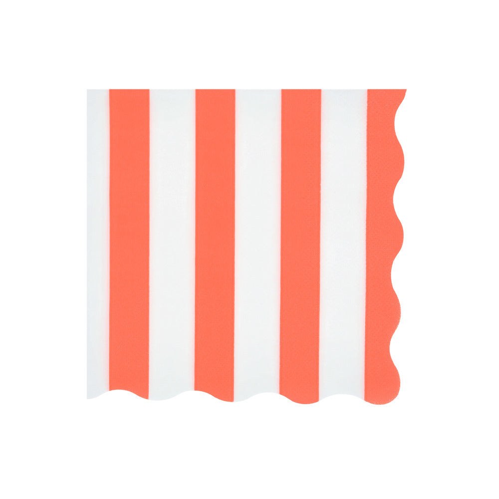 Meri Meri Napkins, Beach Striped Size L - Pack of 16