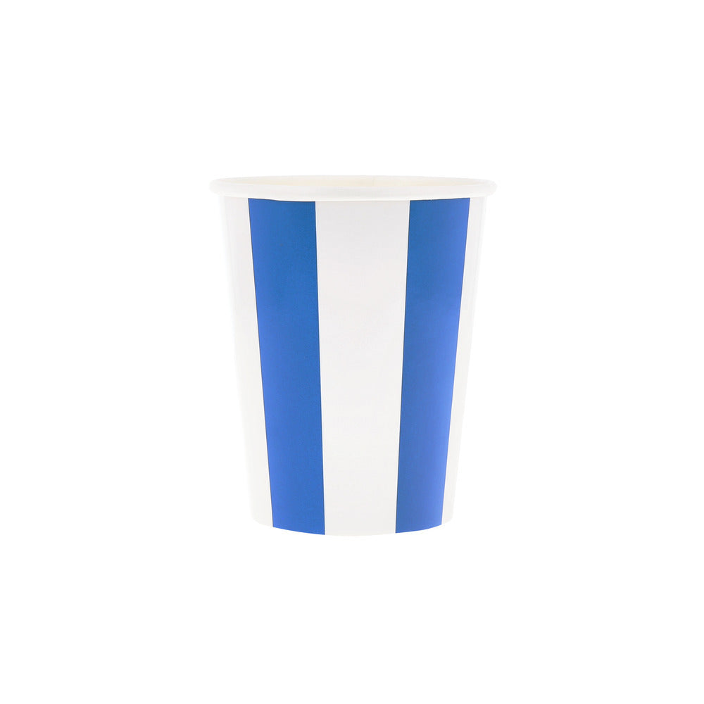 Meri Meri Paper Cups, Beach Striped - Set of 8