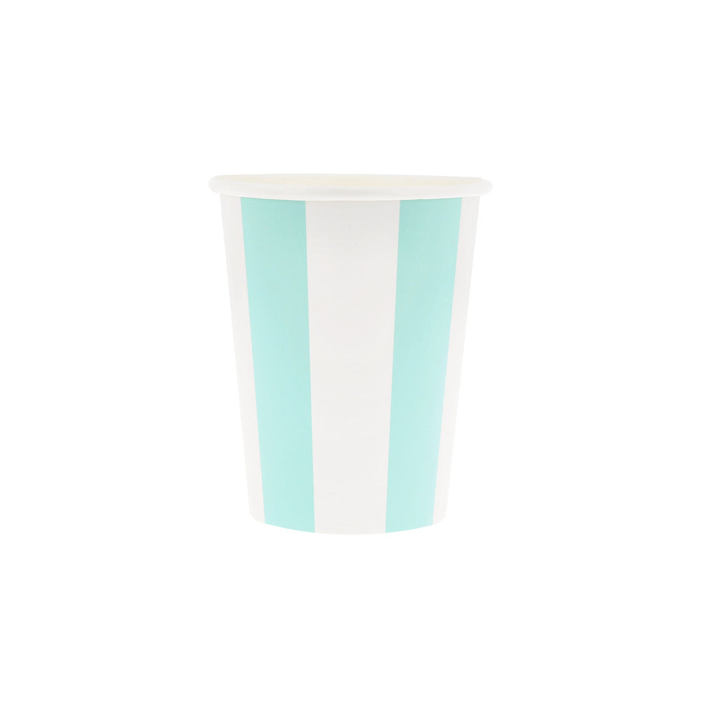 Meri Meri Paper Cups, Beach Striped - Set of 8