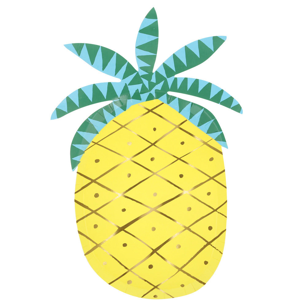 Meri Meri Paper Plates - Pineapple - 8 pcs.