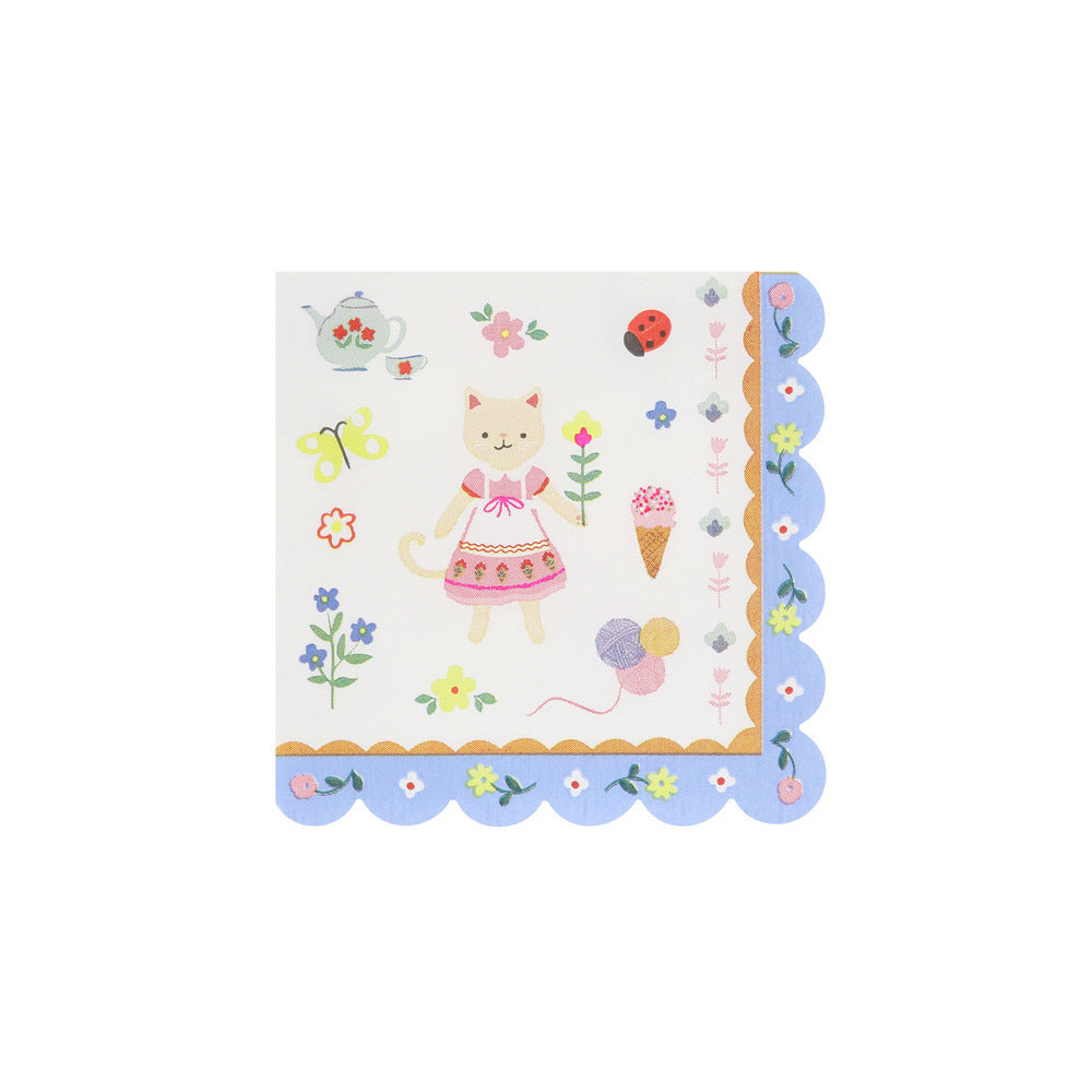Meri Meri Napkins, Kitten Club Size S - 16 pcs.