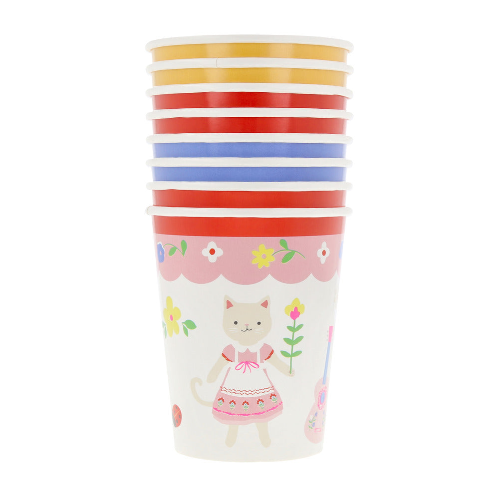 Meri Meri Paper Cups, Kitten Club - Set of 8