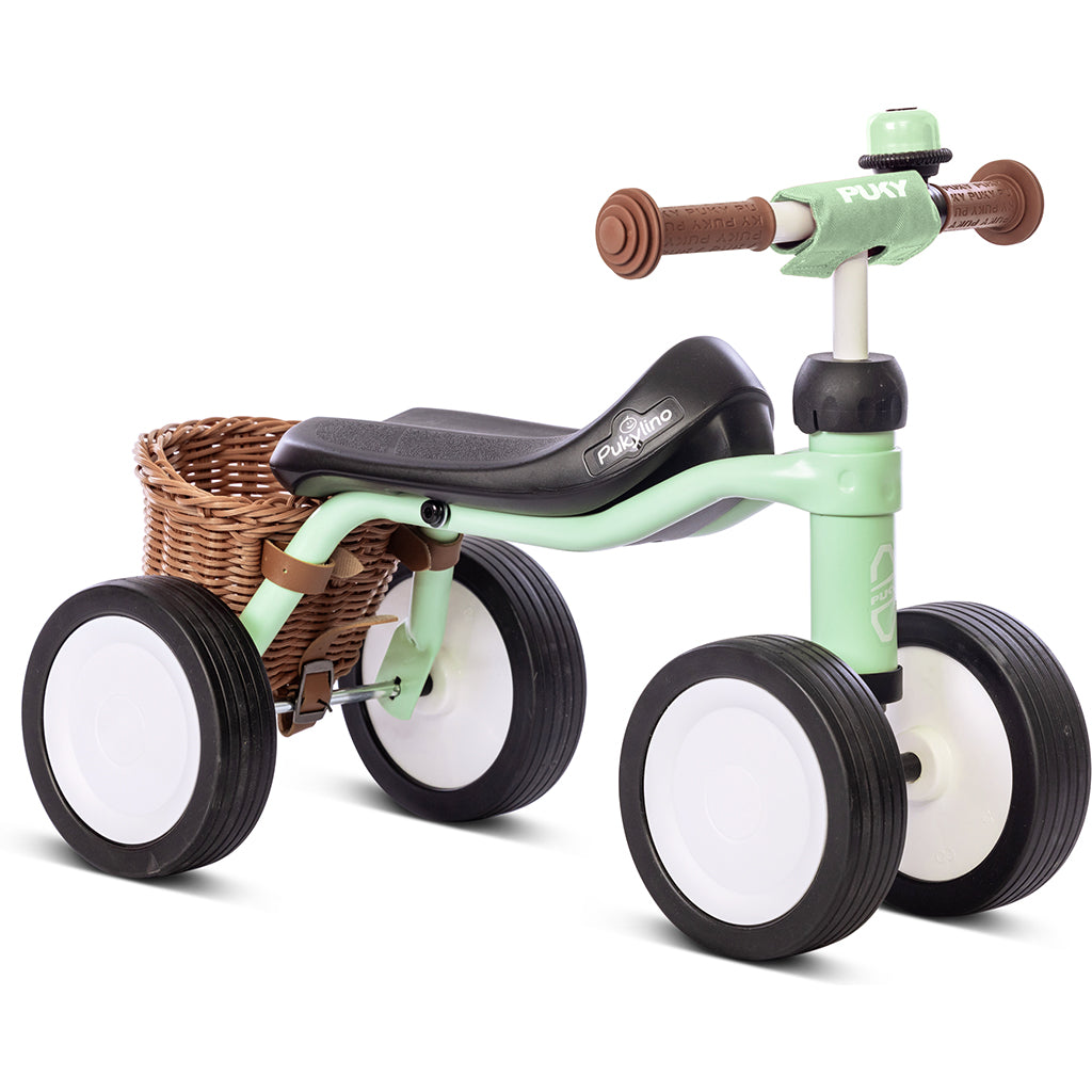 Puky Pukylino Bundle, My First Bike, Balance Trainer with Basket, Pastel Green - From 1 Year