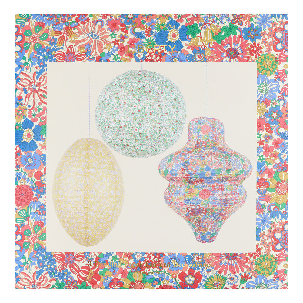 Meri Meri x Liberty Lanterns, Set of 3