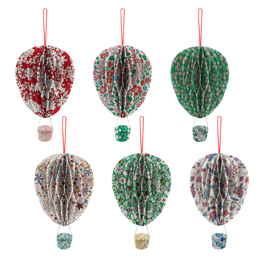 Meri Meri julepynt, Liberty Honeycomb Balloons, 6 stk.