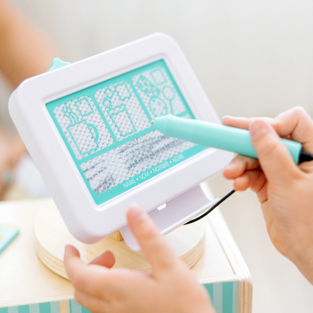 Melissa & Doug Wooden Play Food Set, Barista Coffee Bar – 35 Pieces