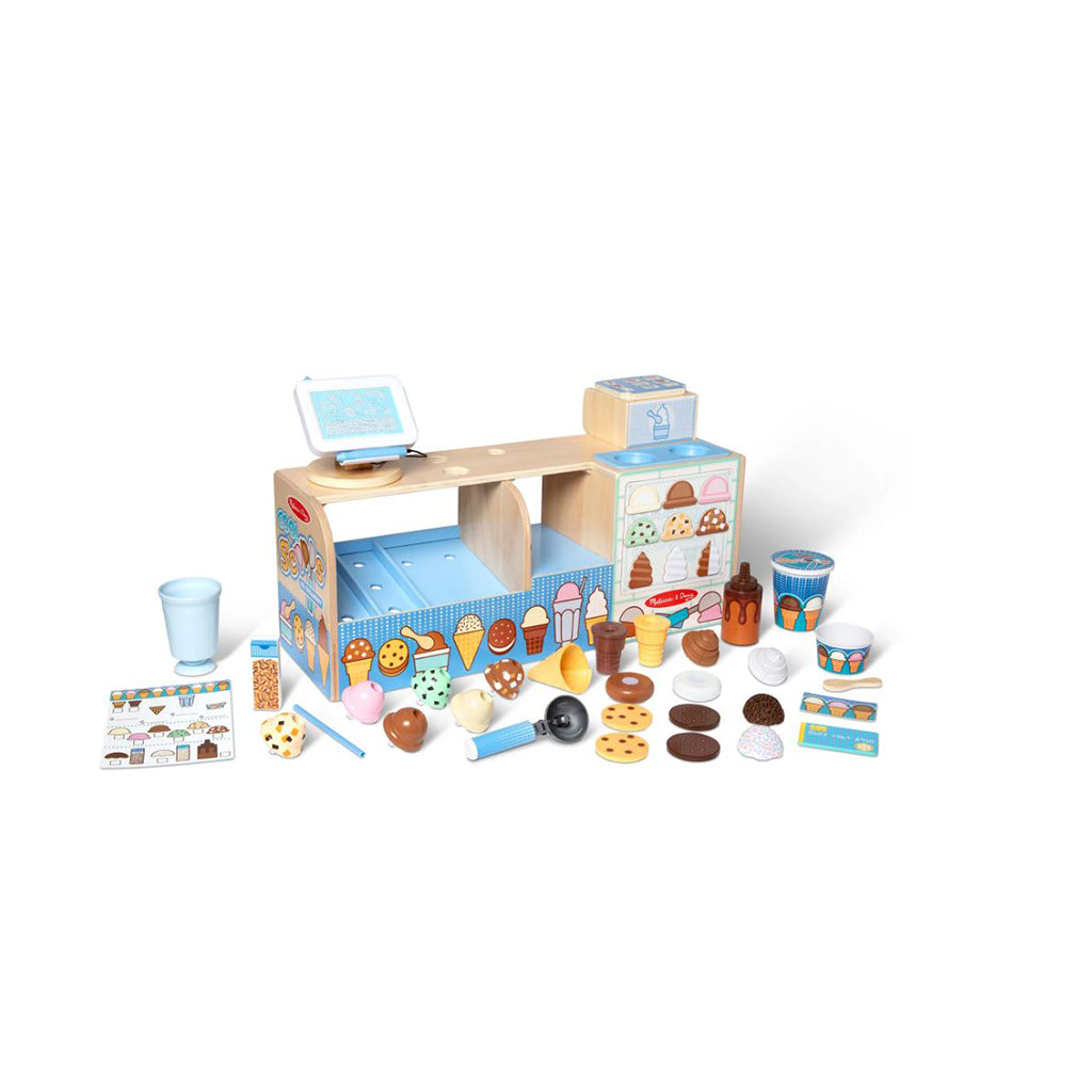 Melissa & Doug Wooden Play Food, Ice Cream Stand