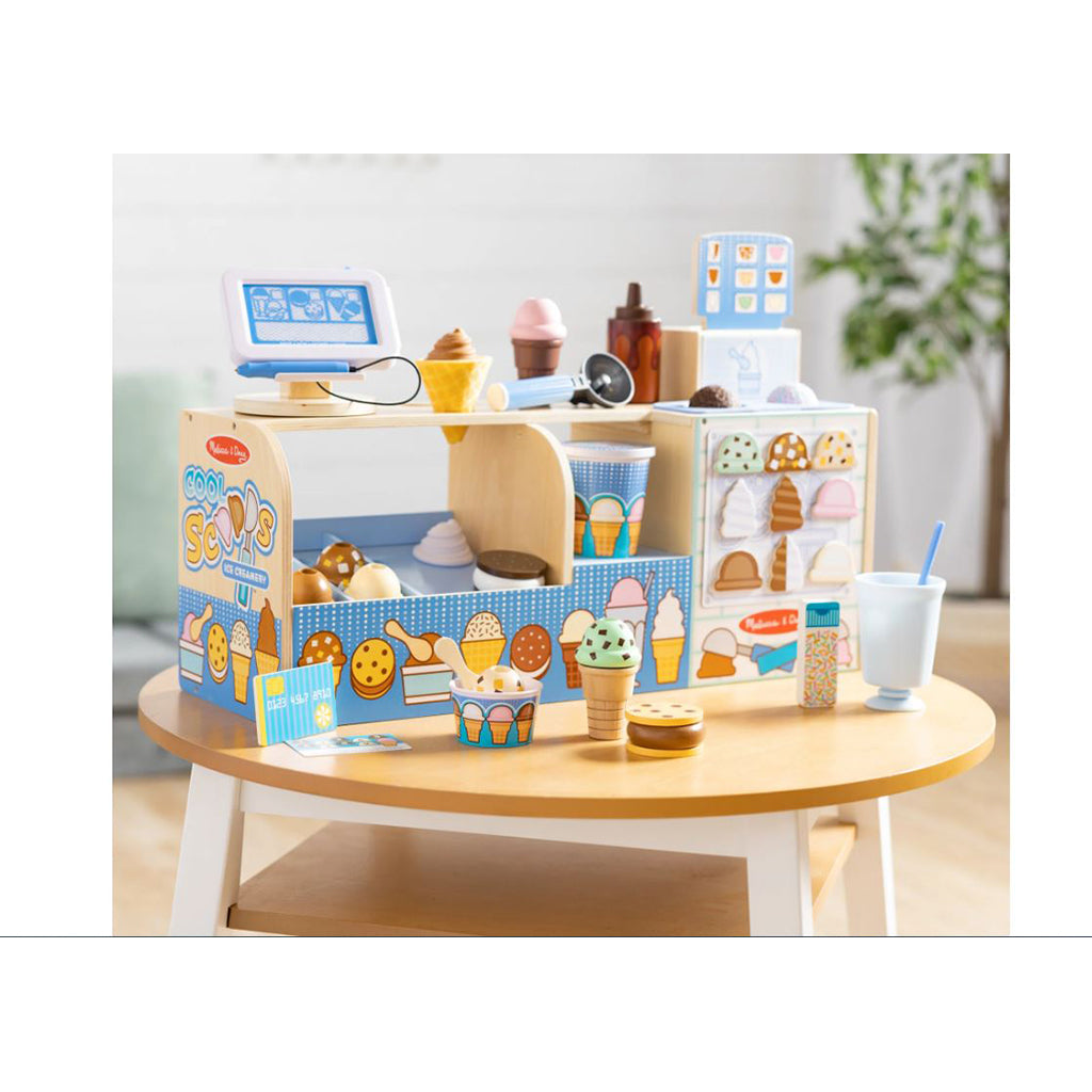 Melissa & Doug Wooden Play Food, Ice Cream Stand