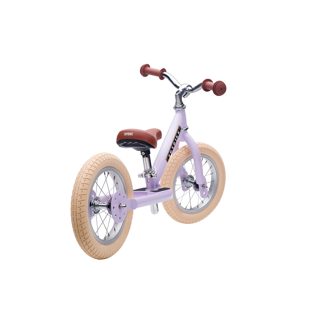 Trybike Balance Bike, Vintage Purple with Retro Look