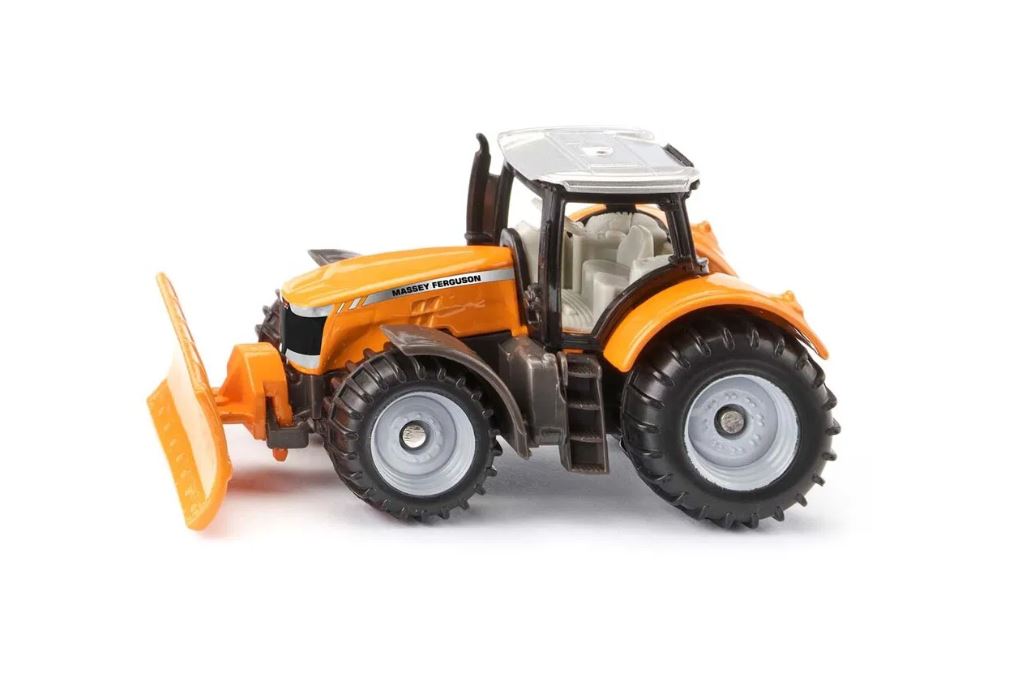 Siku traktor, Massey Ferguson m sneplov - 7.8 x 9.7 cm