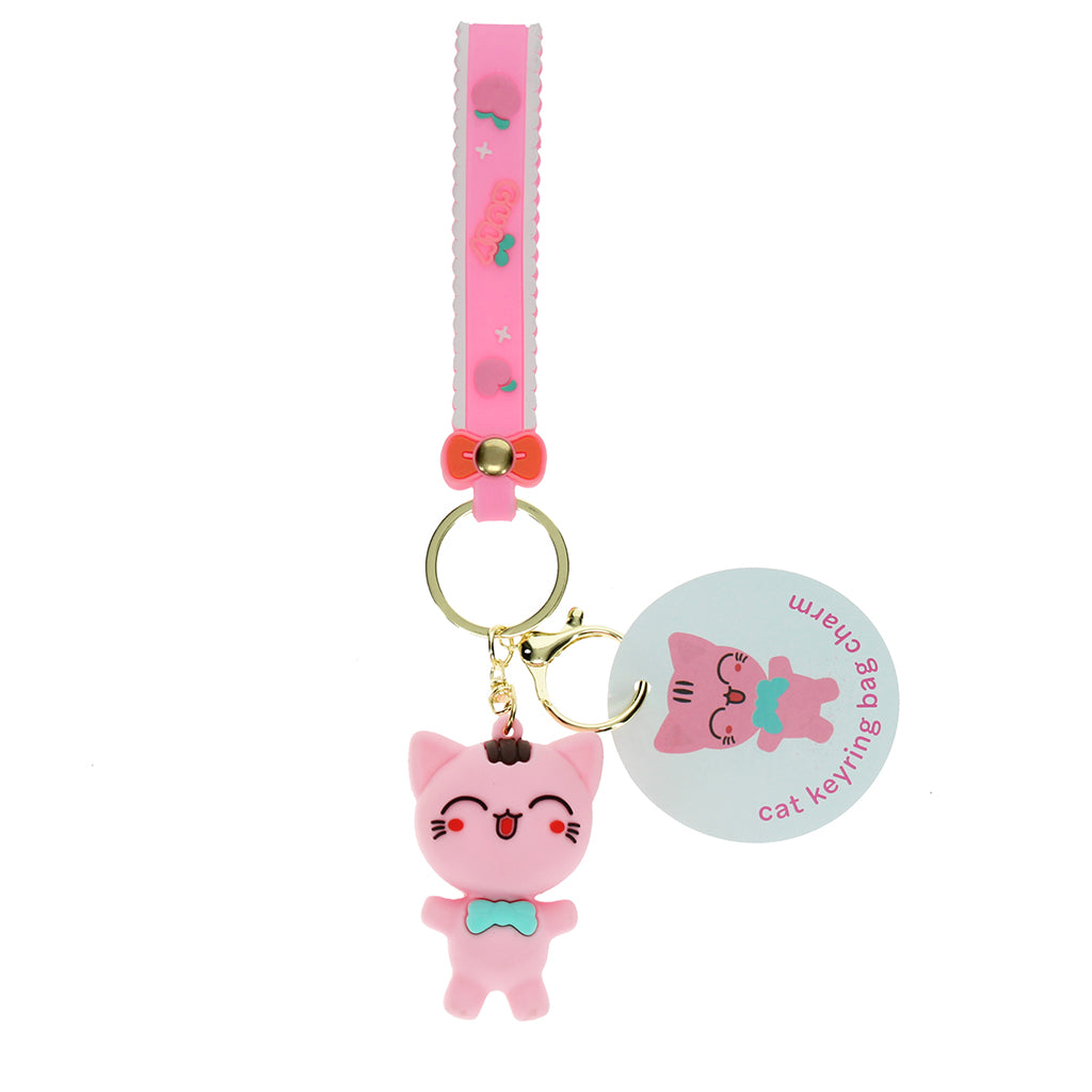 Rex London Keyring with Charm, Cat