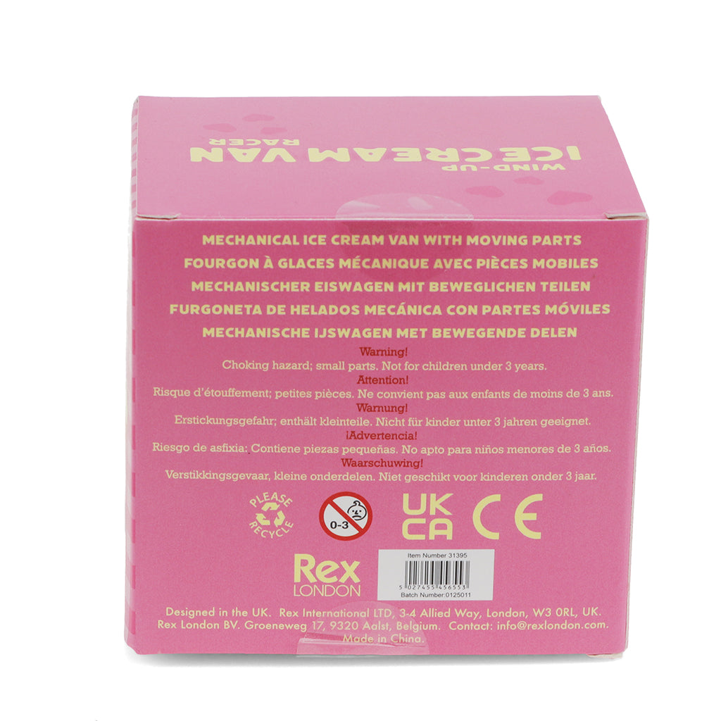 Rex London Wind-Up Ice-Cream Van Racer – Yellow