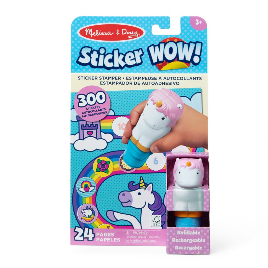 Melissa & Doug Wow! Activity Pad, Create-Your-Own Stickers - Unicorn