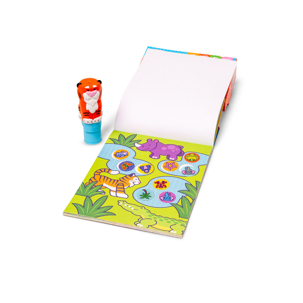 Melissa & Doug Wow! Activity Pad, Stamp-Your-Own Stickers – Tiger