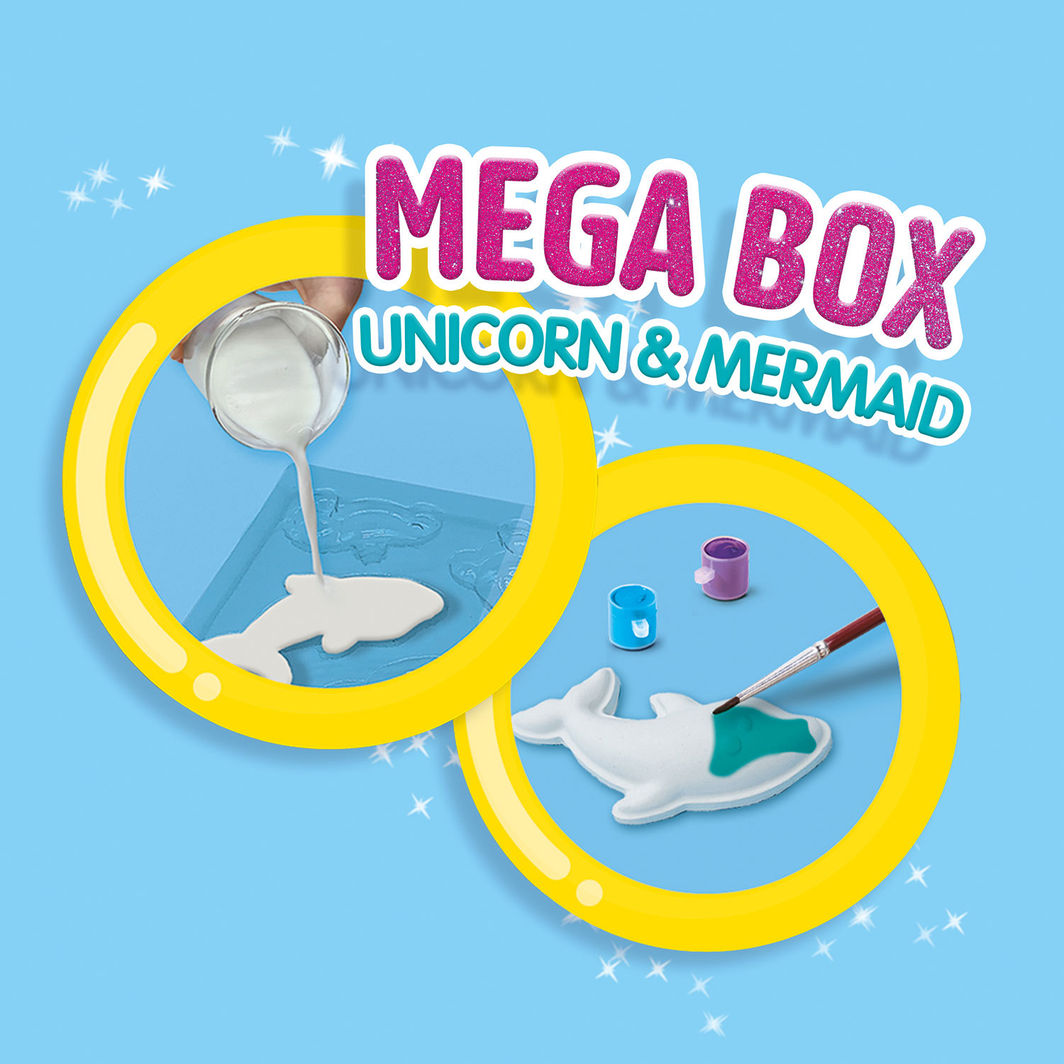 SES Creative Cast & Paint, Mega Set - Unicorn and Mermaid