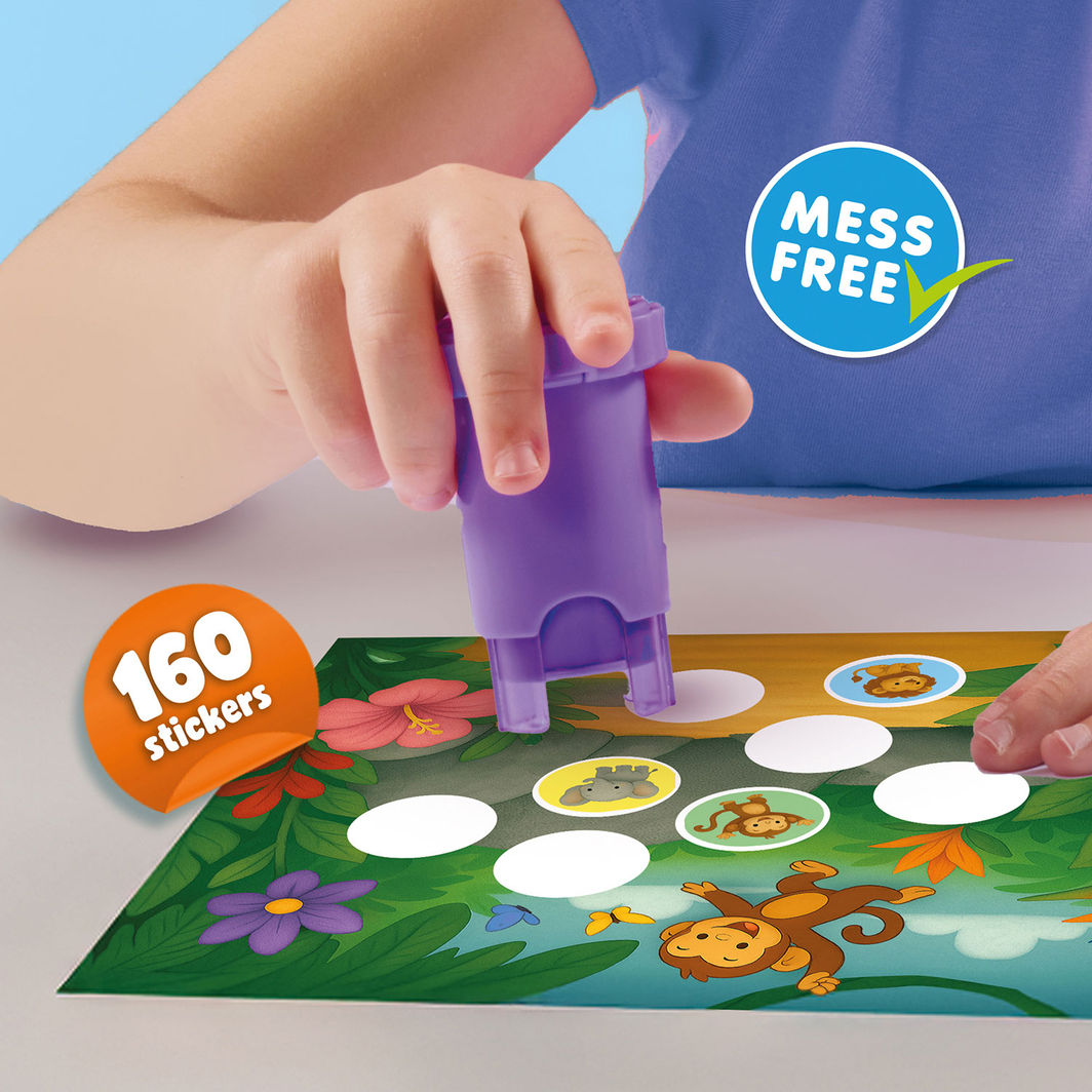 SES Creative Stamp Set with Stickers, Jungle Animals
