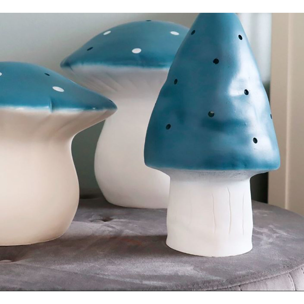 Mushroom Lamp, Large Toadstool - Denim